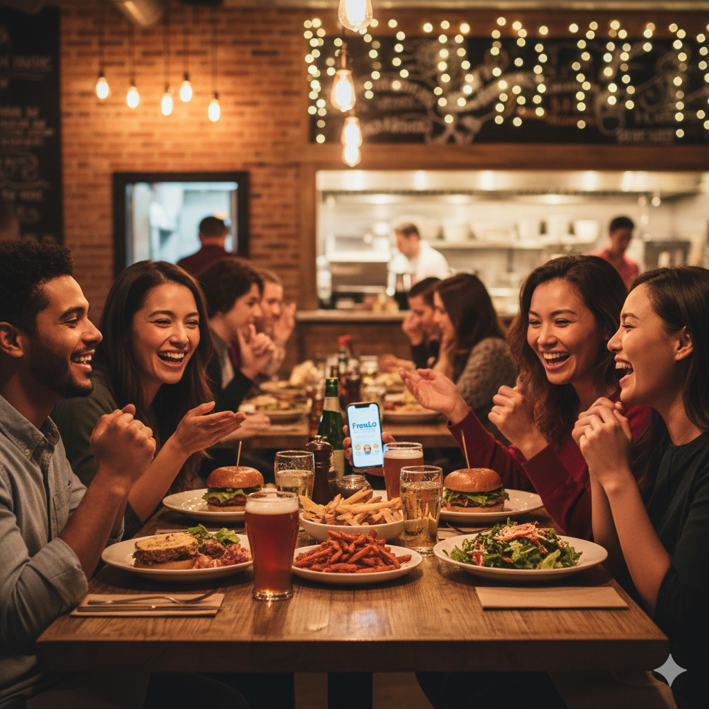 Group of Friends Enjoying Food